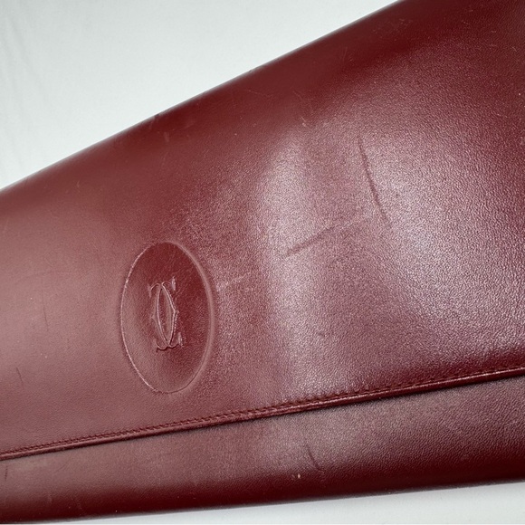 Cartier Must de Cartier Bordeaux Vintage Leather Clutch Wallet - Picture 5 of 9